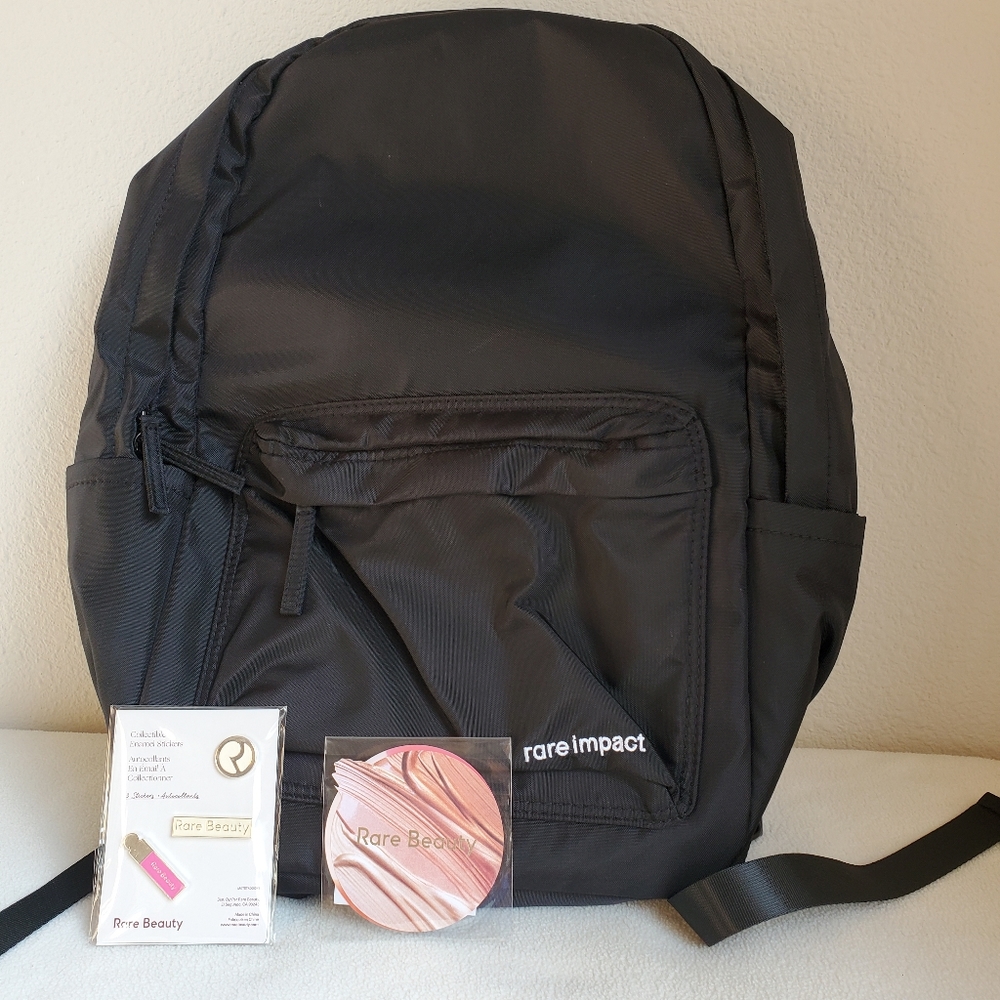 Rare Beauty by Selena Gomez Rare Impact Backpack With Stickers